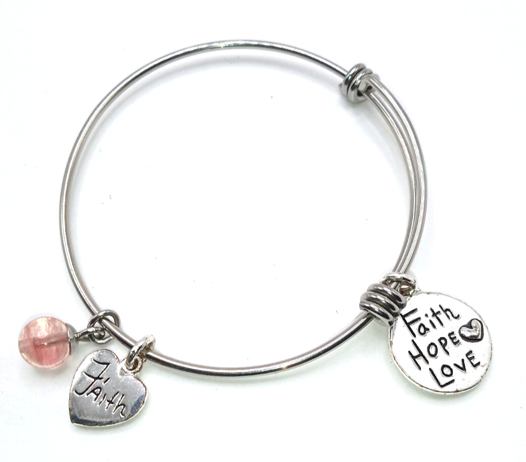 Vintage Silver Tone Charms Stackable Bangle Brace… - image 13