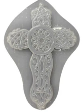Decorative Scrolled Cross Plaster or Concrete Mold 7004 Moldcreations