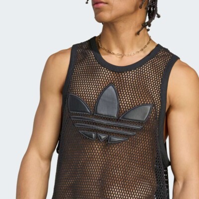 adidas x Jeremy Scott mesh Tank Top Shirt Black JY2020 Japan