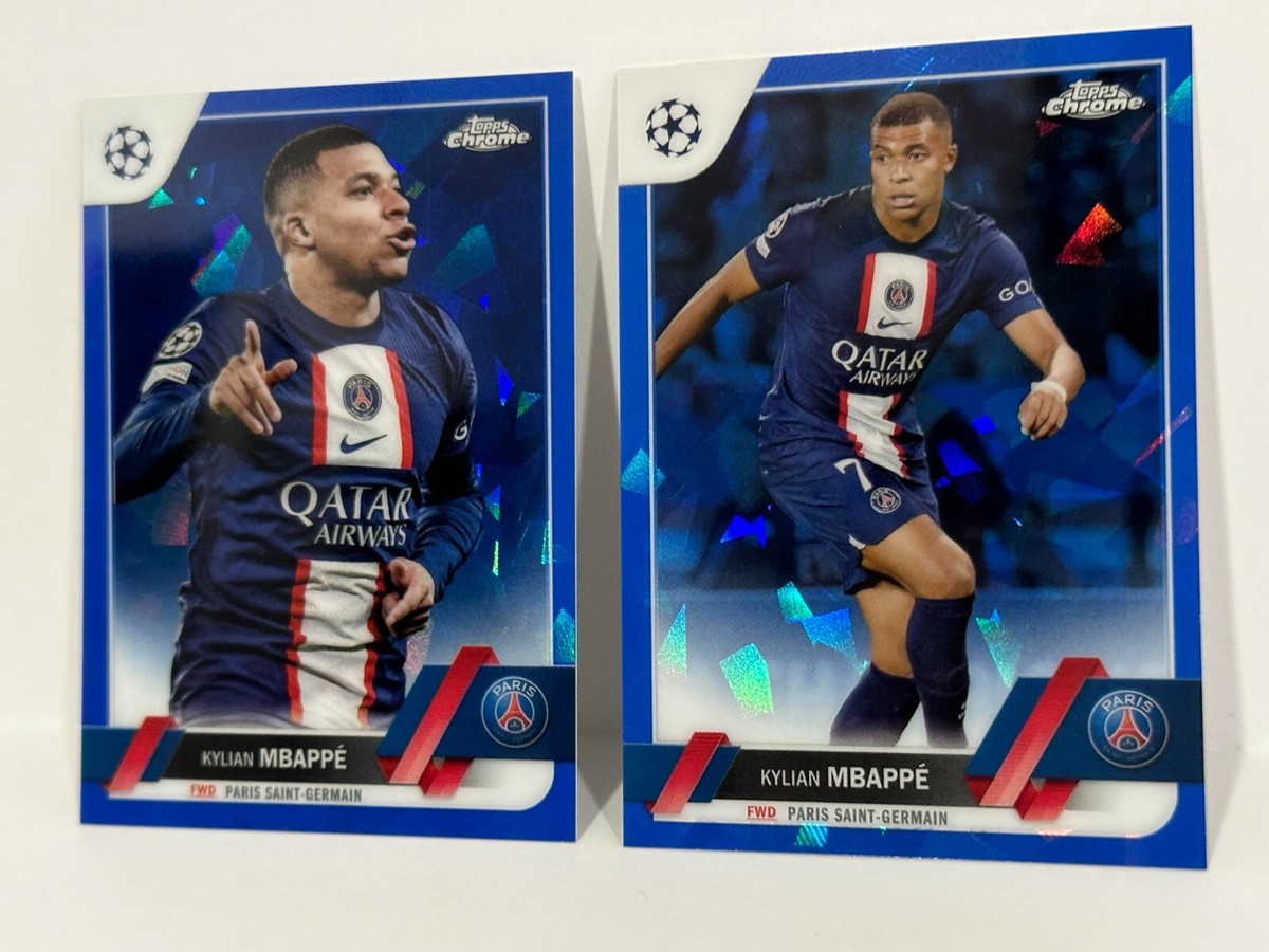 スポーツ選手 Topps Chrome CL Kylian Mbappe Base 2022-23 Topps Chrome Sapphire UCL PSG Kylian Mbappe