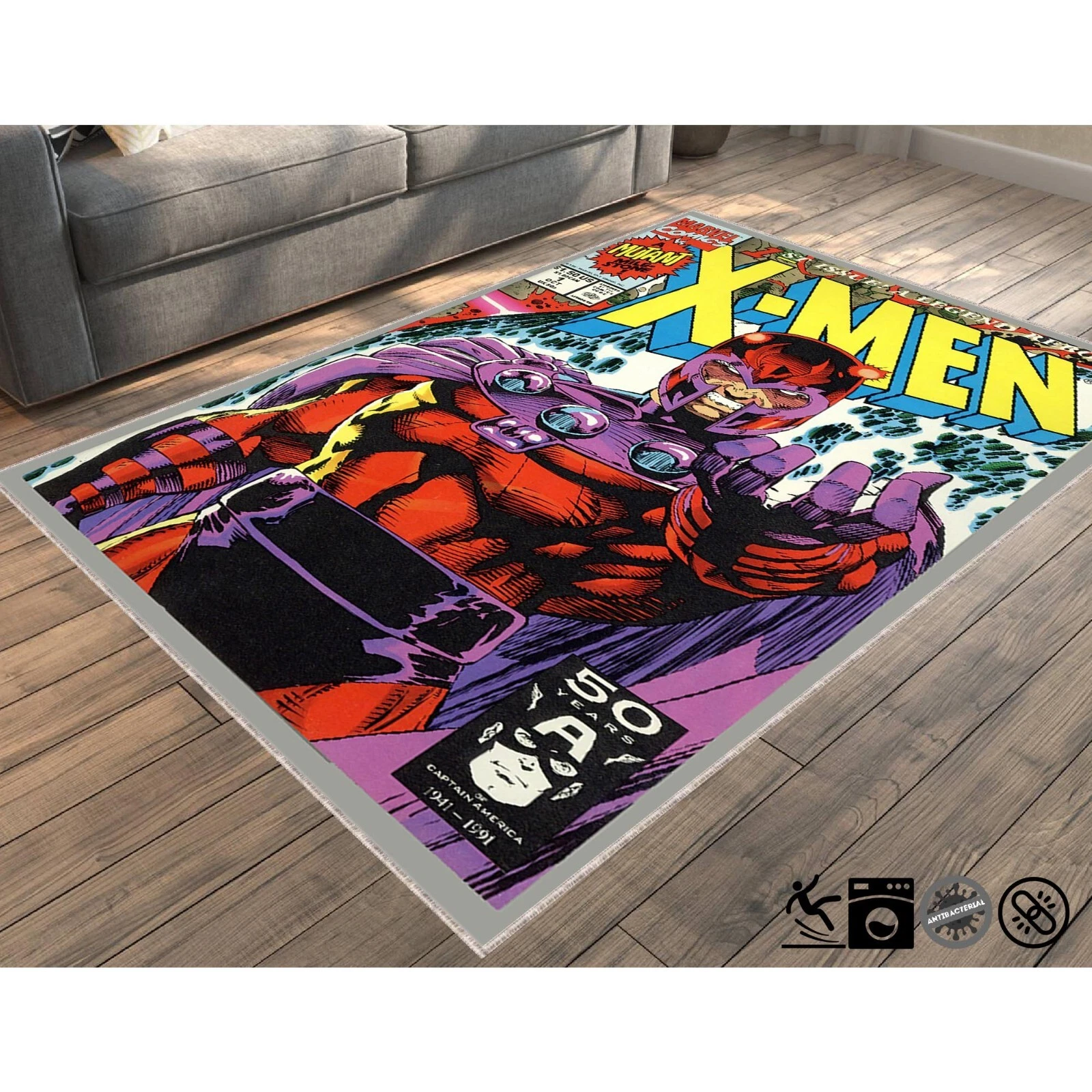 X-Men Legend Rug, Comic Cartoon Books No 1, Books First Number, Fantastic Retro