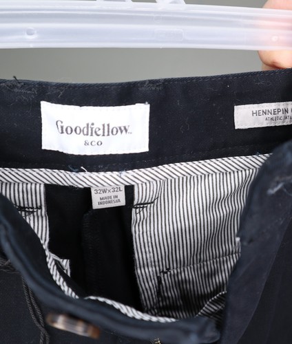 Goodfellow & Co. men's chino pants sz 32x32 athletic fit black nwot - Picture 4 of 9
