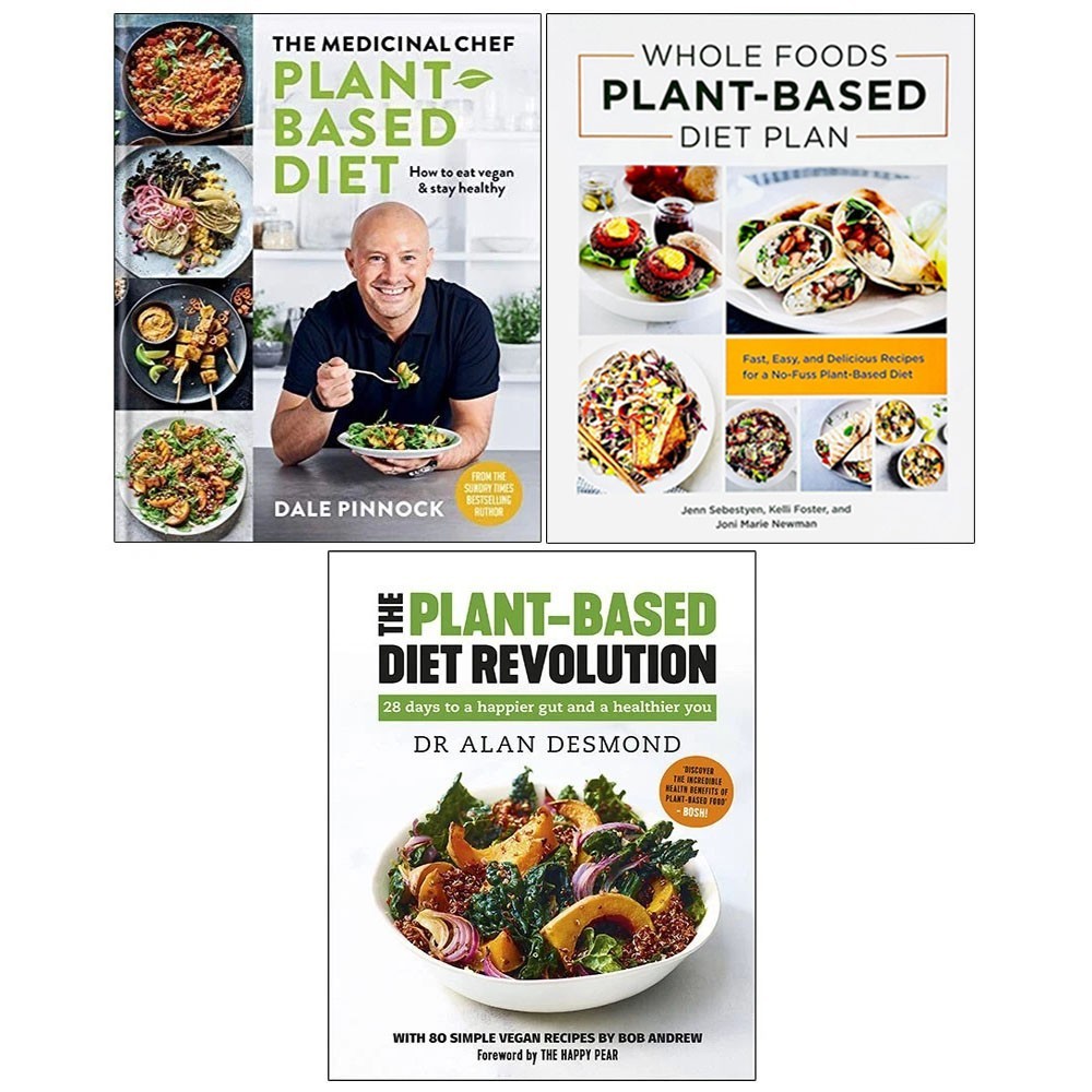 Medicinal Chef,Whole Foods Plant-Based Diet,Plant-Based Diet Revolution 3 Books