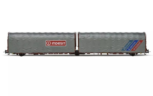 "Rivarossi H0 HR6602 Schiebeplanenwagen Lails \"Indesit/Ariston\", Fs, Ep.V, Ovp"-image