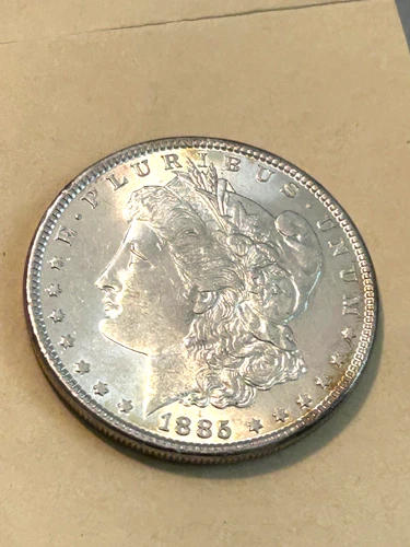 1885 P $1 Morgan Silver Dollar 90% Silver Brilliant Unc Authentic Coin #84