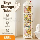 Kids Toys Storage Tube Box Stuffed Animal Zoo Plush Soft Doll Display 181x38cm