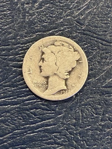 1917-P Mercury Dime - 90% Silver - Circulated But Clean!
