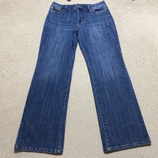 Talbots Womens sz 10 Jeans Blue Denim Medium Wash Barely Bootcut High Rise