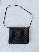 Vintage Saks Fifth Avenue Black Patent Leather Convertible Shoulder Clutch