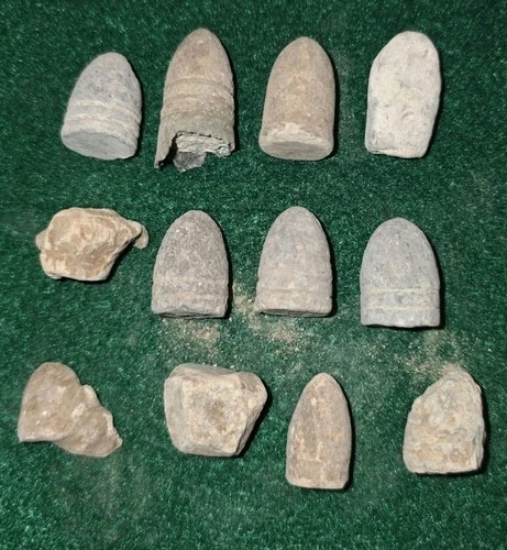 Lot Of 12 Mixed Civil War Bullets