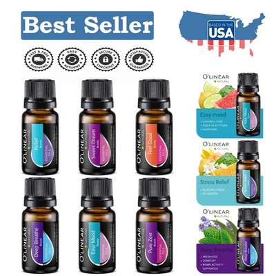Versatile Essential Oils 6 Blends Pack - Perfect for Aromatherapy & DIY Projects