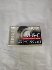 Maxell TC-30 VHS-C Premium High Grade HGX-Gold Video Cassette Tape