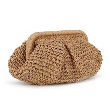 Straw Dumpling Clutch Bag - Woven Straw Tote Clutch Purse for Women - Summer ...