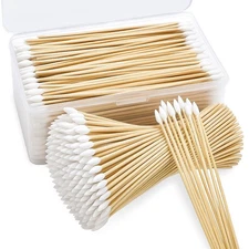 500pcs Pointed Cotton Swabs with Storage Case, 6 inch Precision Gun Cleaning ...