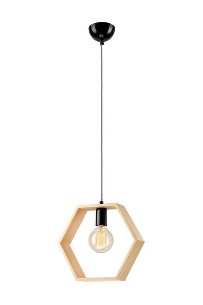 Moderne HäNgeleuchte LIA Holz Schirm Lampe Pendelleuchte Esszimmer Wohnzimmer-image