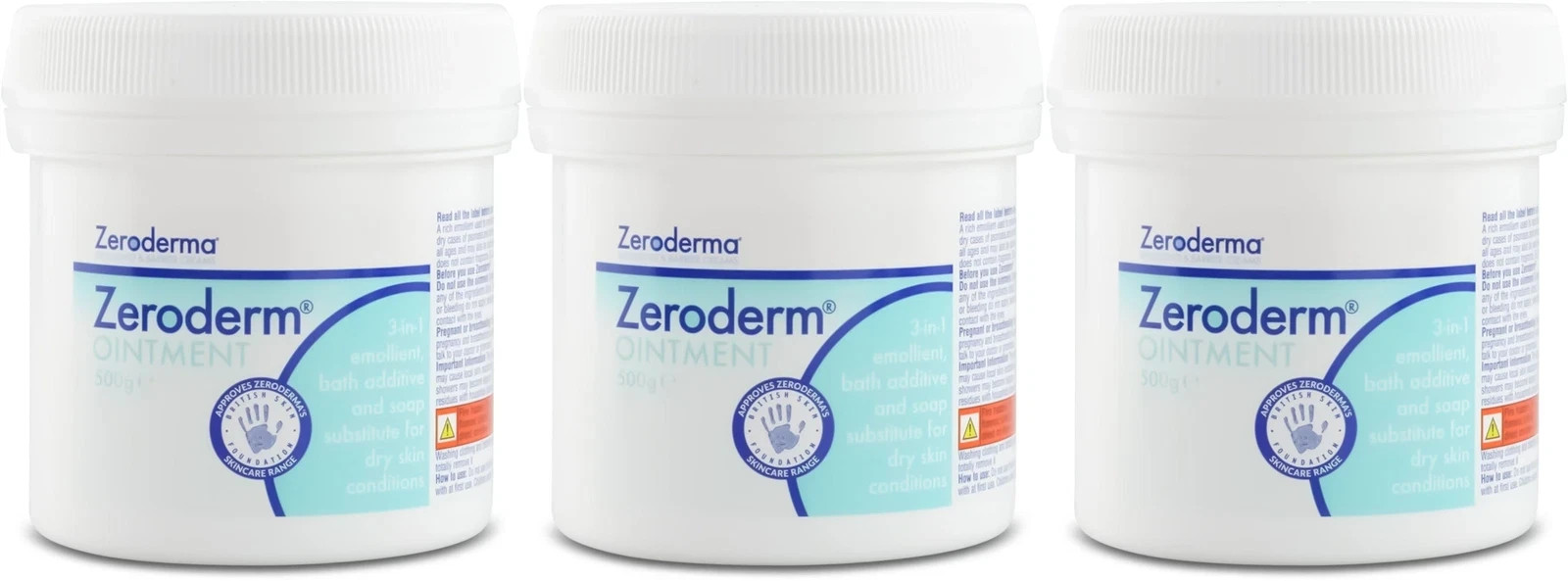 Zeroderm 3in1 Rich Emollient Ointment and Bath Additive Large 500g Tub - Image 16
