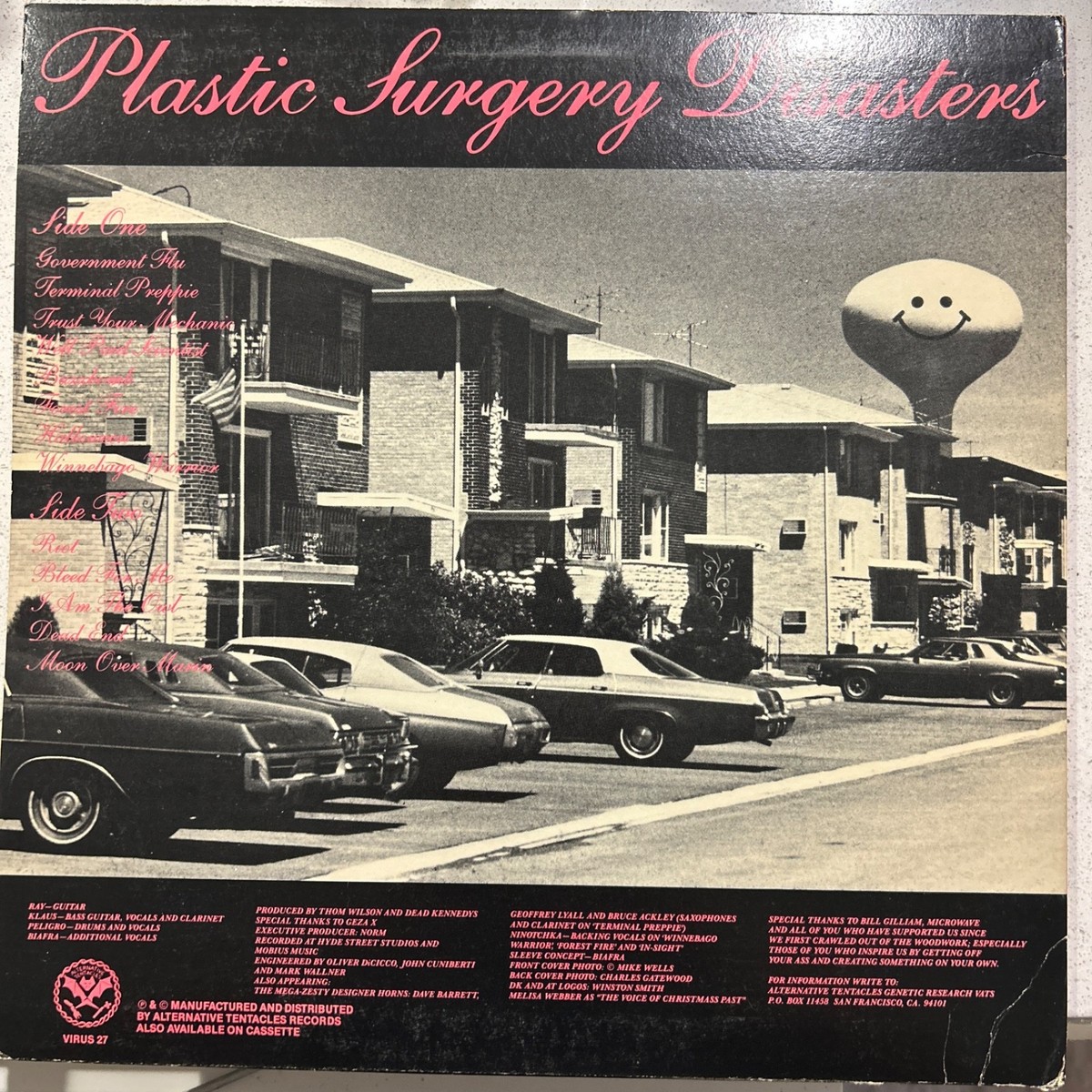 英LP Dead Kennedys Plastic Surgery Disasters VIRUS27 ALTERNATIVE TENTACLE /00260 Dead Kennedys - Plastic Surgery Disasters LP - Alternative