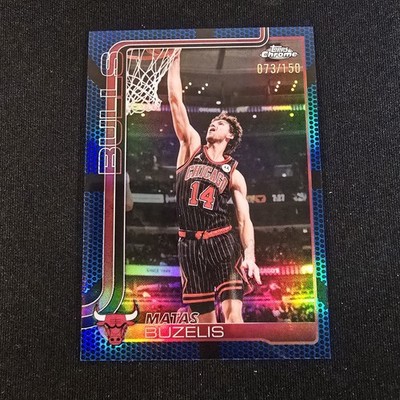 2025-26 Topps Chrome - Matas Buzelis #231 Blue Refractor 073/150