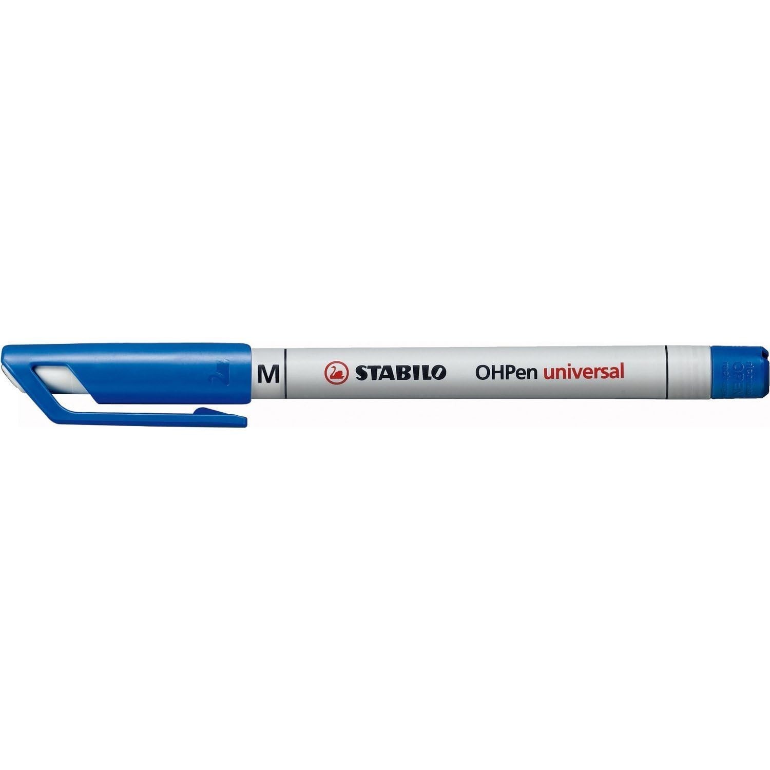Overhead Pen - STABILO OHPen universal - Water Soluble Medium - Pack of 10 - blu