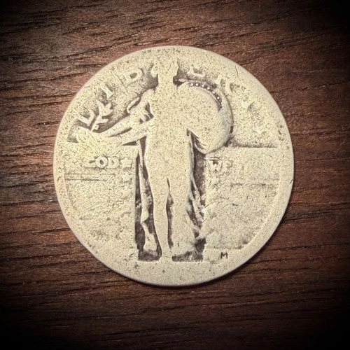 Standing Liberty Quarter - No Date/MM - Old US 90% Silver