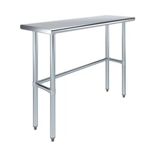 16 in. x 48 in. Open Base Stainless Steel Work Table