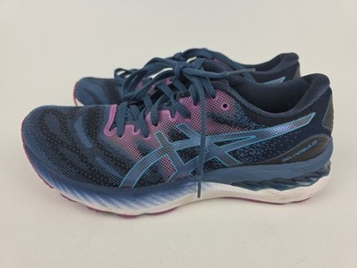 Asics Gel Nimbus 23 Womens Size 10 Running Shoes Navy Blue Purple 1012A885