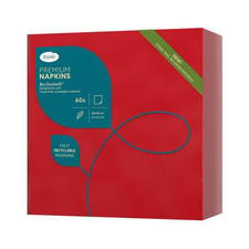7321012008987 Duni Serwetka Bio Dunisoft 40 x 40 cm Czerwony 60 szt. Duni