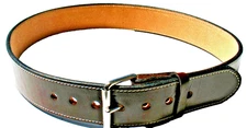 XW214BR H. D. leather belt, Brown, 2" wide for back support, stitched, USA made