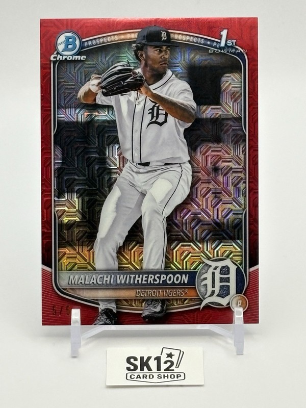 2025 Bowman Chrome Draft Red Mojo Malachi Witherspoon /5