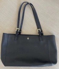 Navy Blue Tory Burch York Buckle Saffiano Leather Large Tote Shoulder Bag