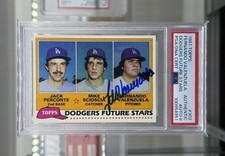 1981 Topps Fernando Valenzuela Auto #302 Dodgers Future Stars RC Rookie