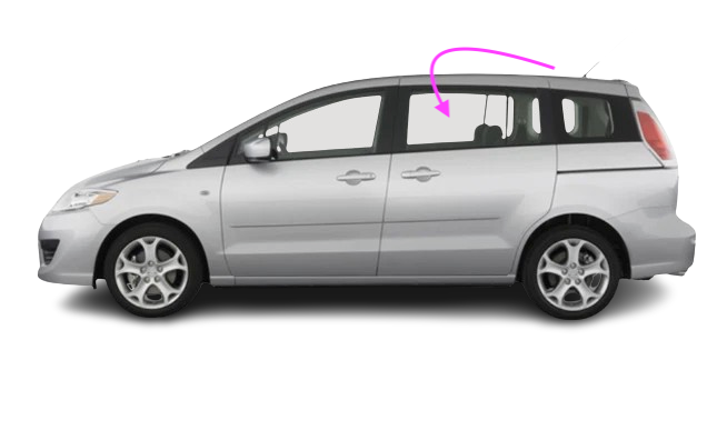 2006-2017 Mazda 5 Mini Van Rear Driver Left Sliding Cargo Door Window ...