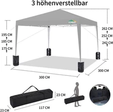 10x10' Commercial Pop UP Canopy Party Tent Folding Waterproof Gazebo Heavy Duty