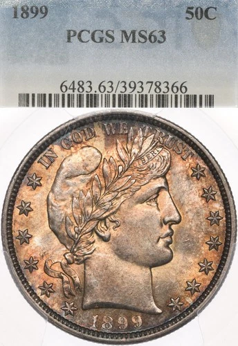 1899-P Barber Half Dollar — photo from the most recent tracked eBay sale