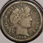 Silver Dime - Barber - 1898-O (Partial Liberty.  Spotty tarnish.) [202]