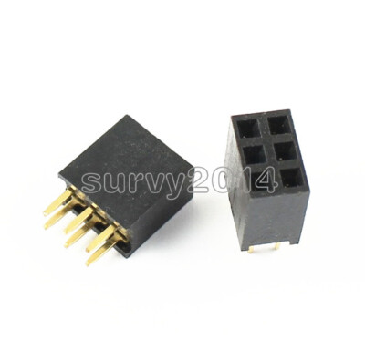 50PCS 2x3 Pin 6P 2.54mm Double Row Female Straight Header Pitch Socket Pin Strip