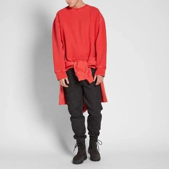 YEEZY SEASON 3 FLEECE CREW SWEAT FLUORO RED