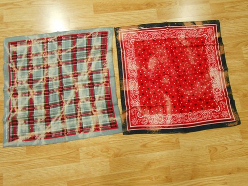 10 His Her UPCYCLED HECHO A MANO Algodón Envejecido PAÑUELO Hanky 20" - Imagen 6 de 8