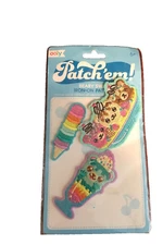 Ooly Patch'em Embroidered Iron On Patches Beary Sweet Ice Cream Set of 3
