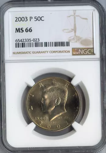 2003 Kennedy Half Dollar NGC MS66 Quality Auction