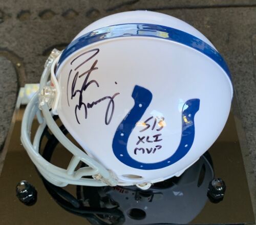 Peyton Manning “SB XLI MVP” inscribed mini helmet Steiner COA - Picture 1 of 5