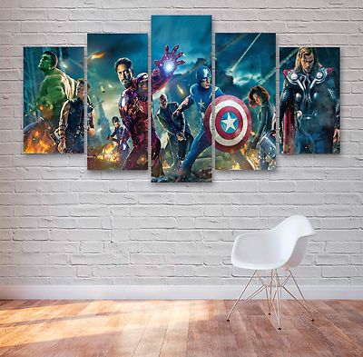 Avengers 5 Panel Canvas Iron Man Hulk Wall Art Multi 012 - Superhero Canvas Wall Art Uk Avengers 5 Panel Canvas Iron Man Hulk Wall Art Multi 012 - Superhero Canvas Wall Art Uk
