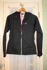 Millet Ladies M Black W/pink Accents Lightweight Running Hiking Stretch Jacket
