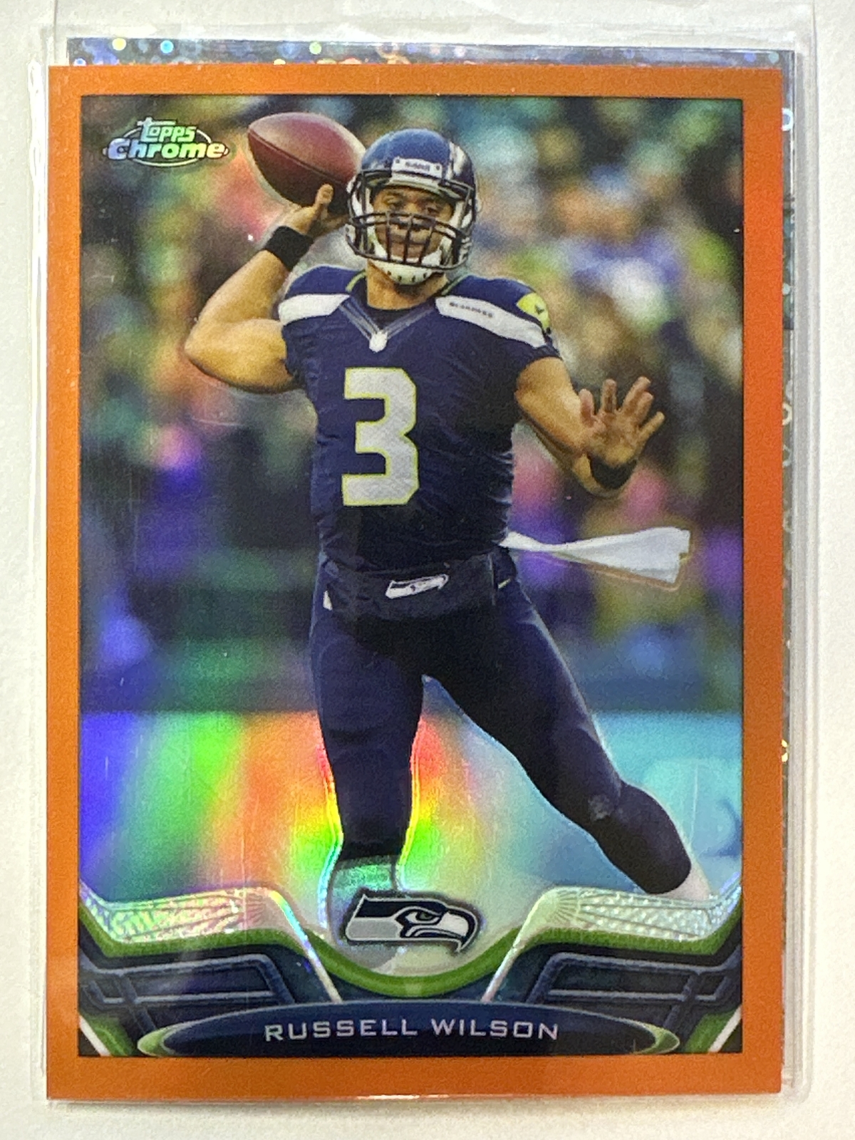 2013 Topps Chrome #175 Russell Wilson Orange Refractors