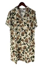 Isaac Mizrahi Live Regular Printed Floral Dress Vanilla Bean
