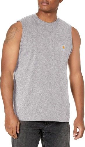Carhhartt Herren Arbeitskleidung Tasche mittelschwer ärmelloses T-Shirt - Bild 4 von 16