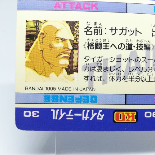 SAGAT 065 Street Fighter ZERO2 II capcom game Card Arcade PS SS JAPAN - Picture 10 of 12