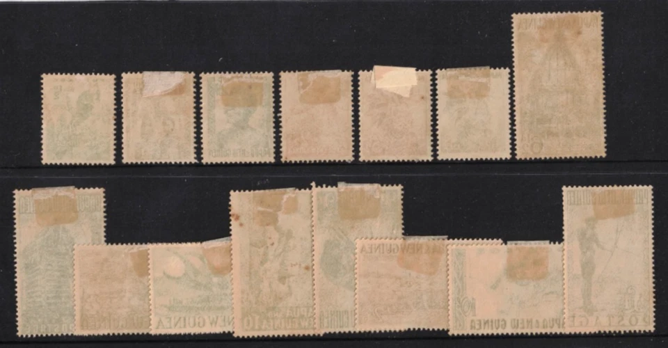1952 PNG Definitives Stamps Set of 15, SG 1/15 missing 3d, Mint - image 2 of 2