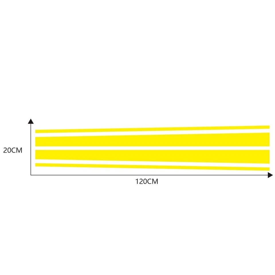 Adesivo autoadesivo de vinil filme envoltório corrida esportes capuz listra carro - Imagem 3 de 4