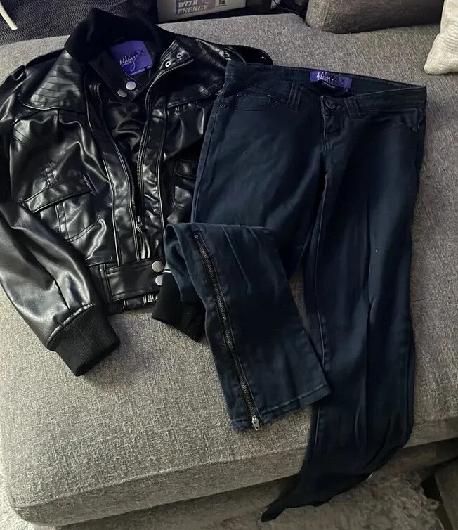Miley cyrus max deals azria leather jacket